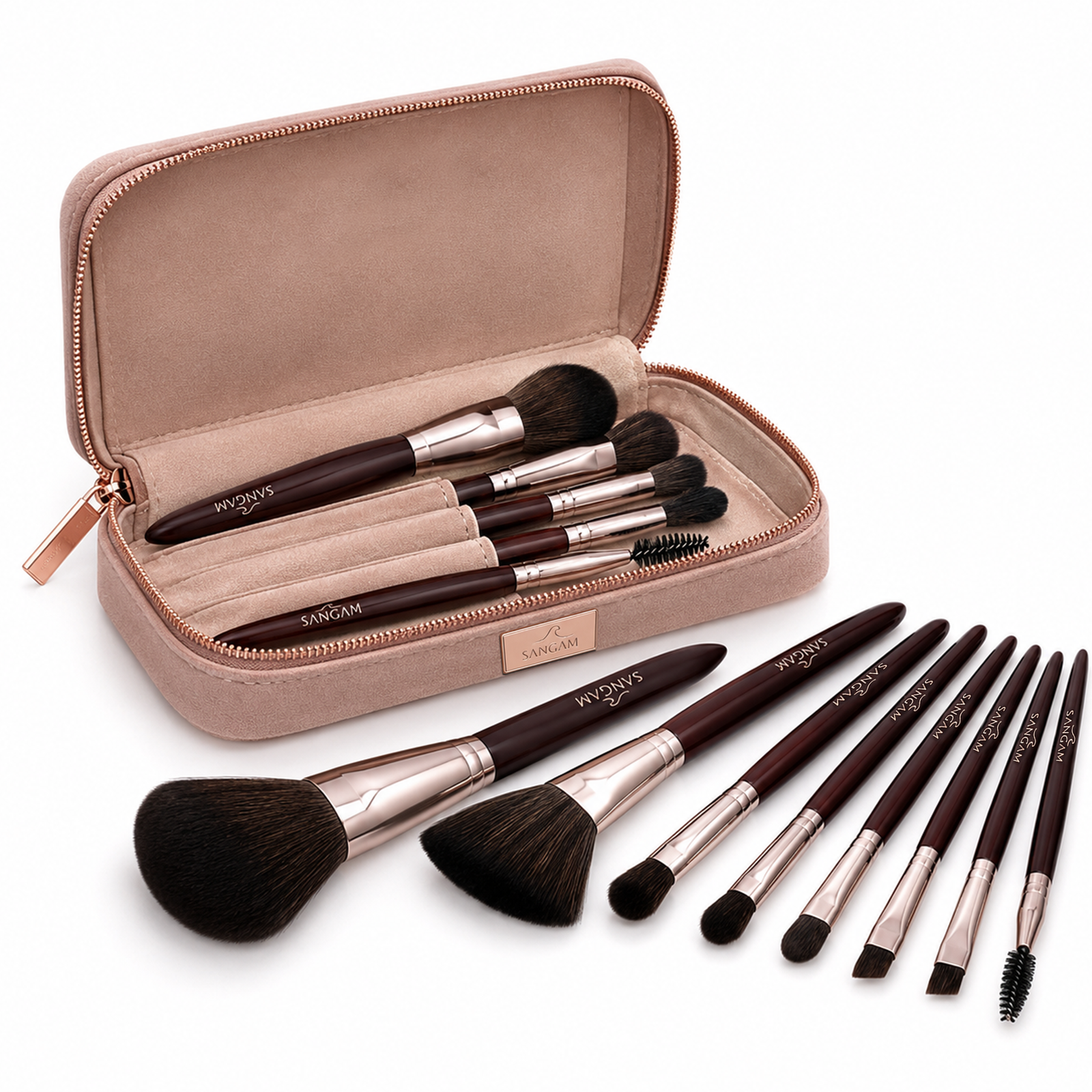 12PCS MAKEUP BRUSH SET WITH ZIPPER BAG - Image 6