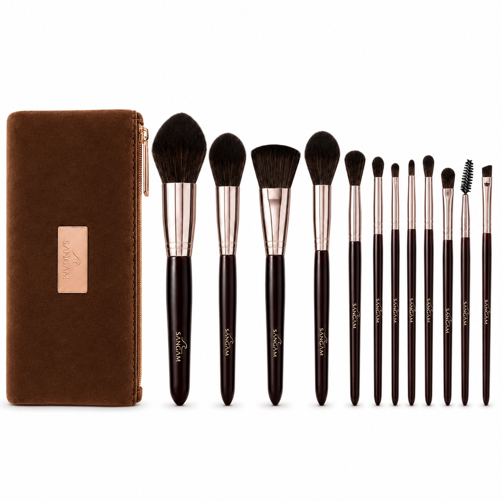 12PCS MAKEUP BRUSH SET WITH ZIPPER BAG - Image 7