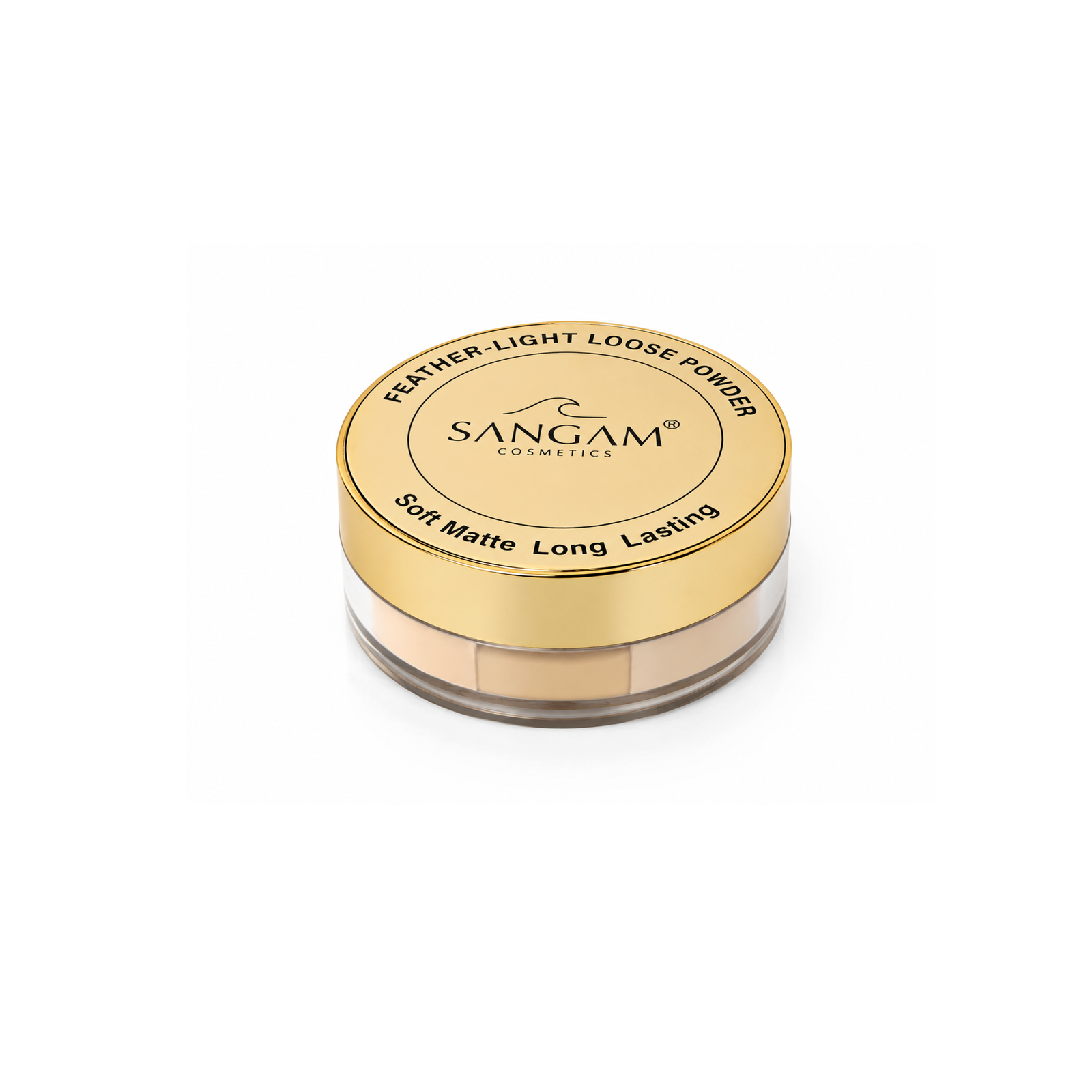 SANGAM Feather-Light Loose Powder FA-6822 packaging with soft matte long-lasting finish