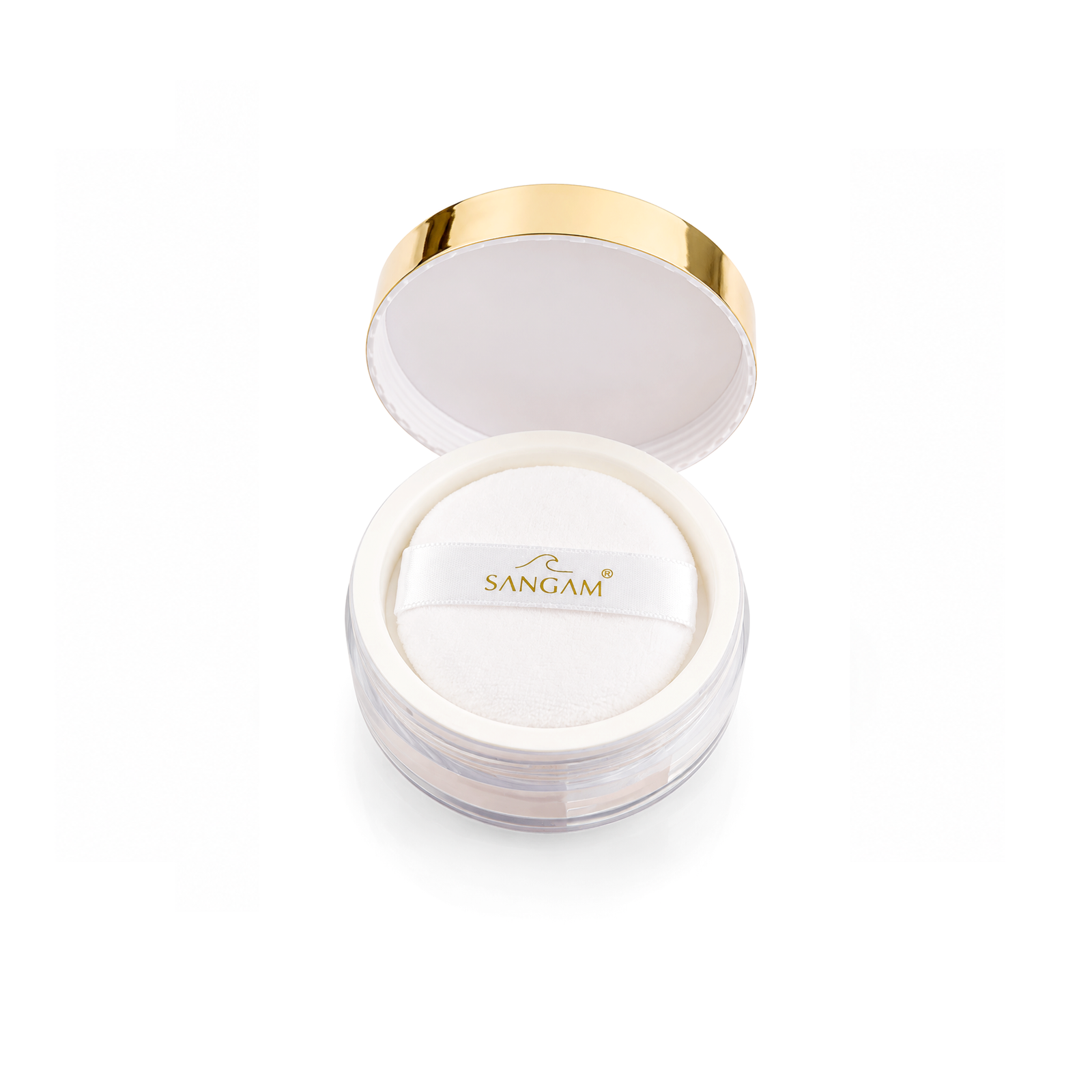 SANGAM Feather-Light Loose Powder FA-6822 packaging with soft matte long-lasting finish