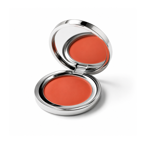 Open compact of Sangam Soft Radiance Blush showing peach shade