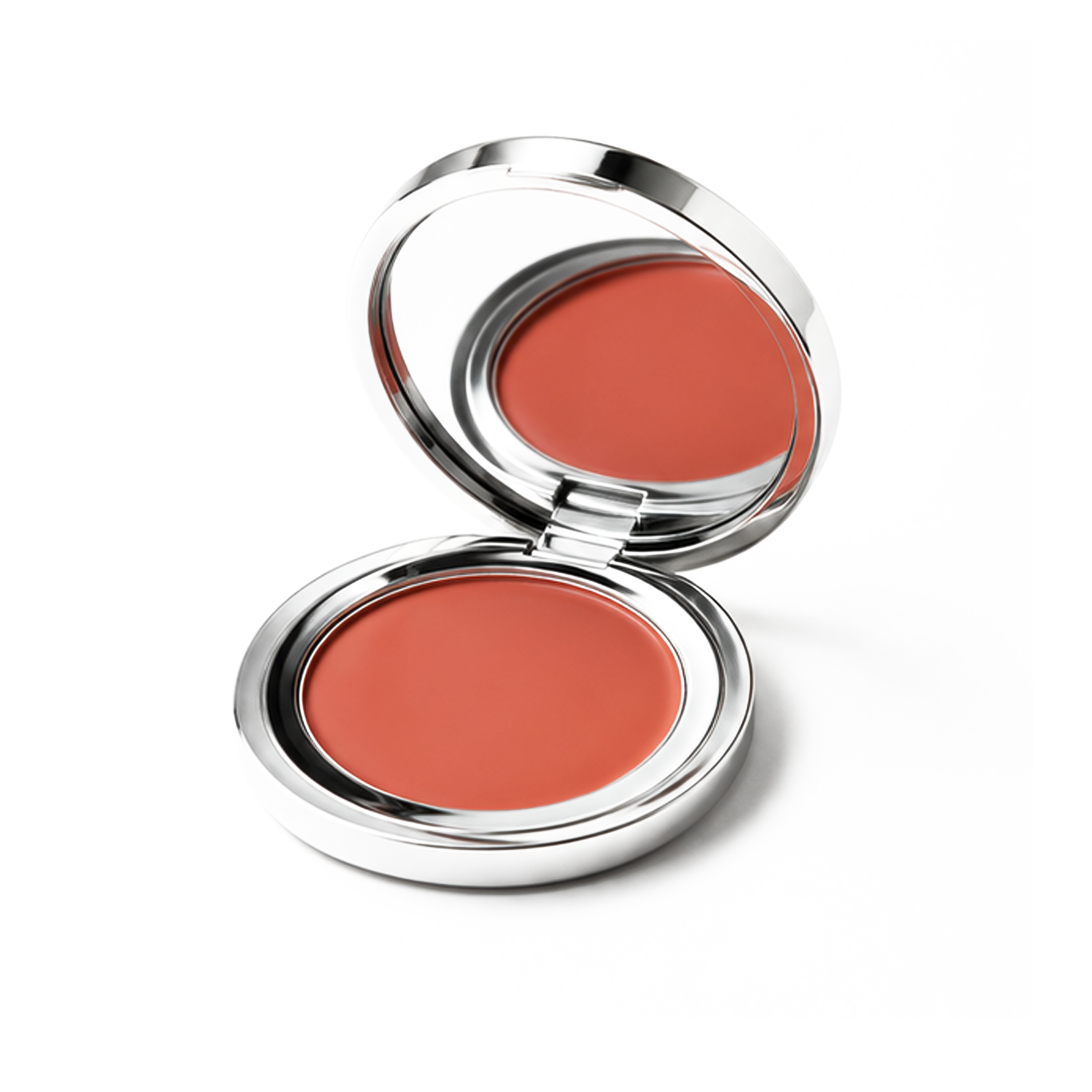 Open compact of Sangam Soft Radiance Blush showing peach shade