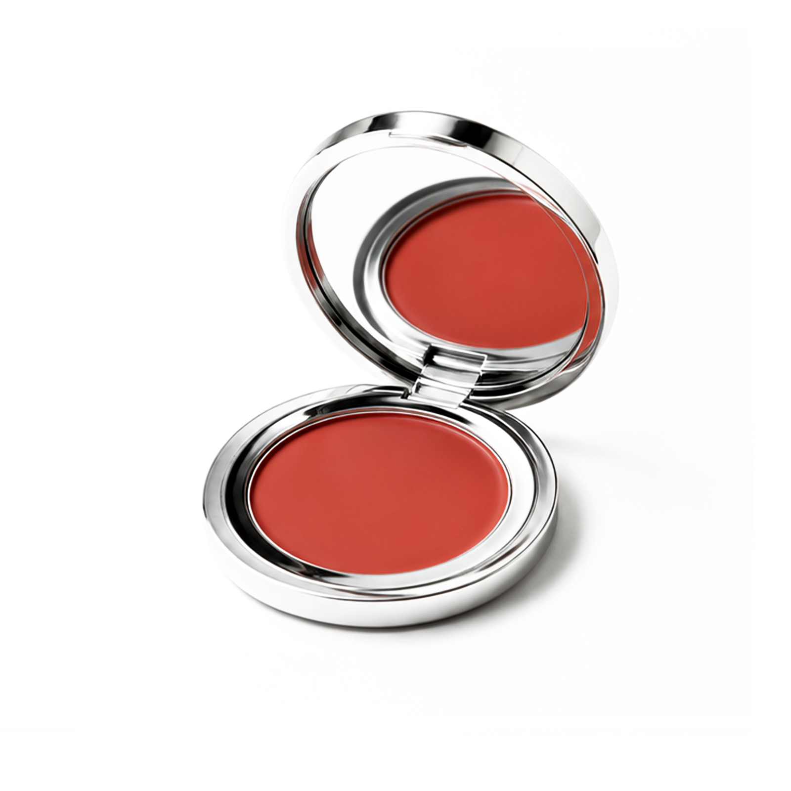 Open compact of Sangam Soft Radiance Blush showing peach shade
