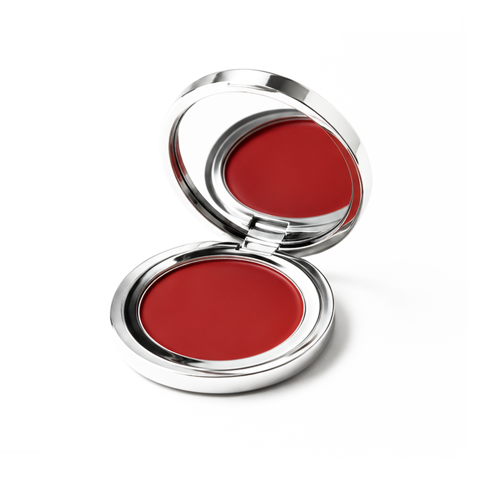 Open compact of Sangam Soft Radiance Blush showing peach shade