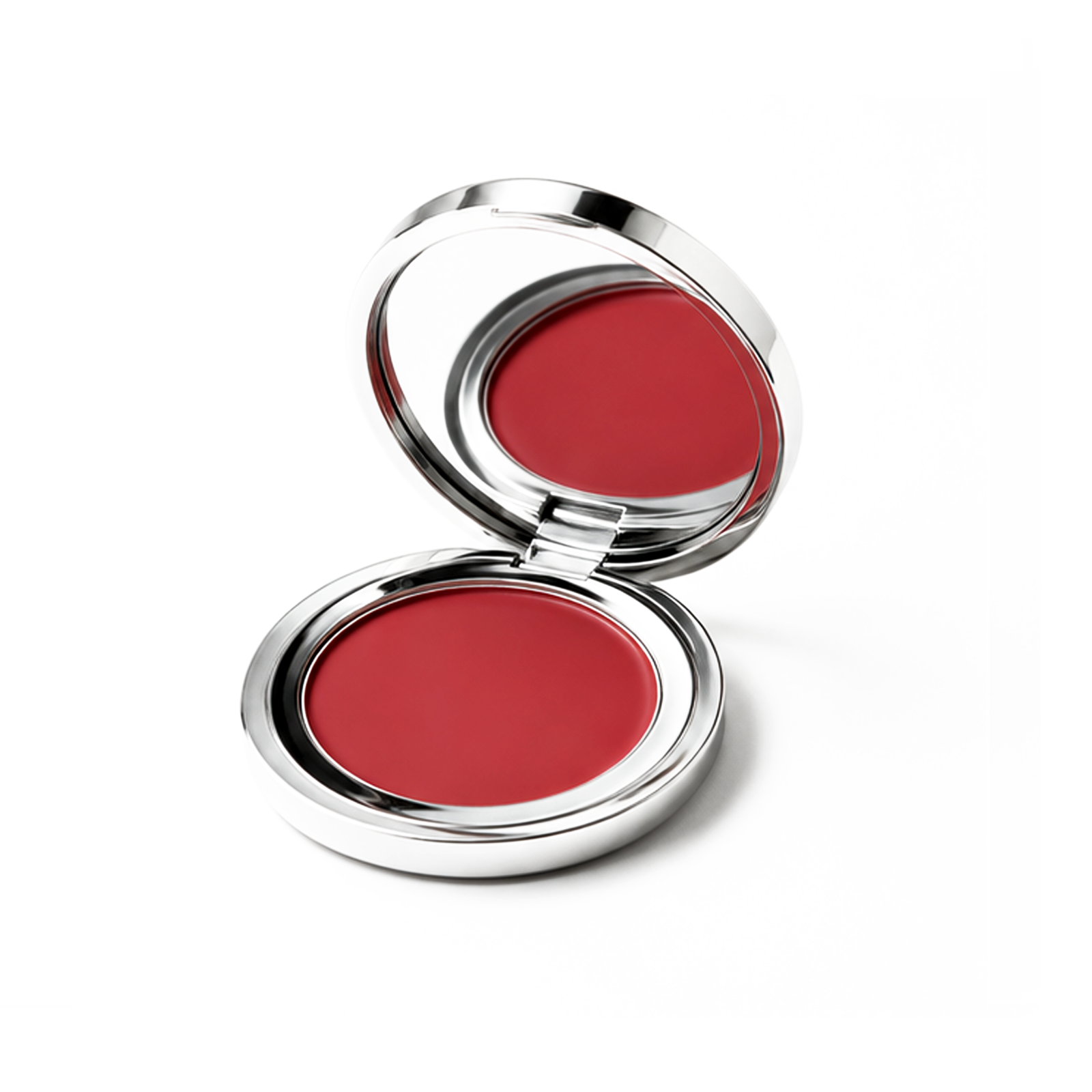 Open compact of Sangam Soft Radiance Blush showing peach shade
