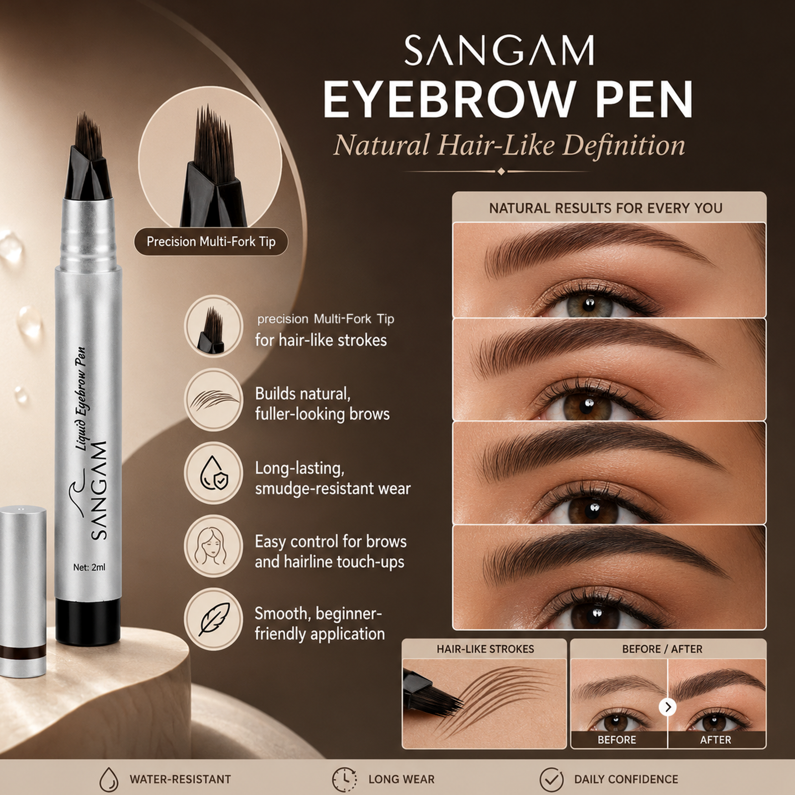 SANGAM Liquid Eyebrow Pen - Image 10