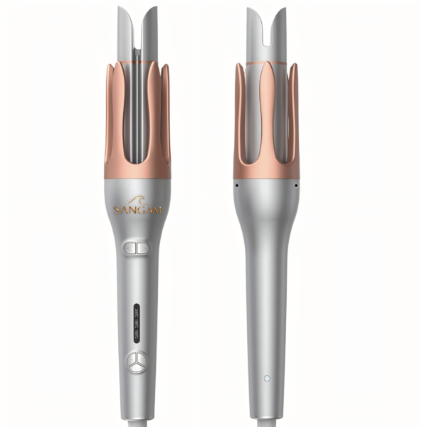 SANGAM Fast Heat Auto Hair Curler with ceramic barrel for smooth glossy curls and easy one button styling
