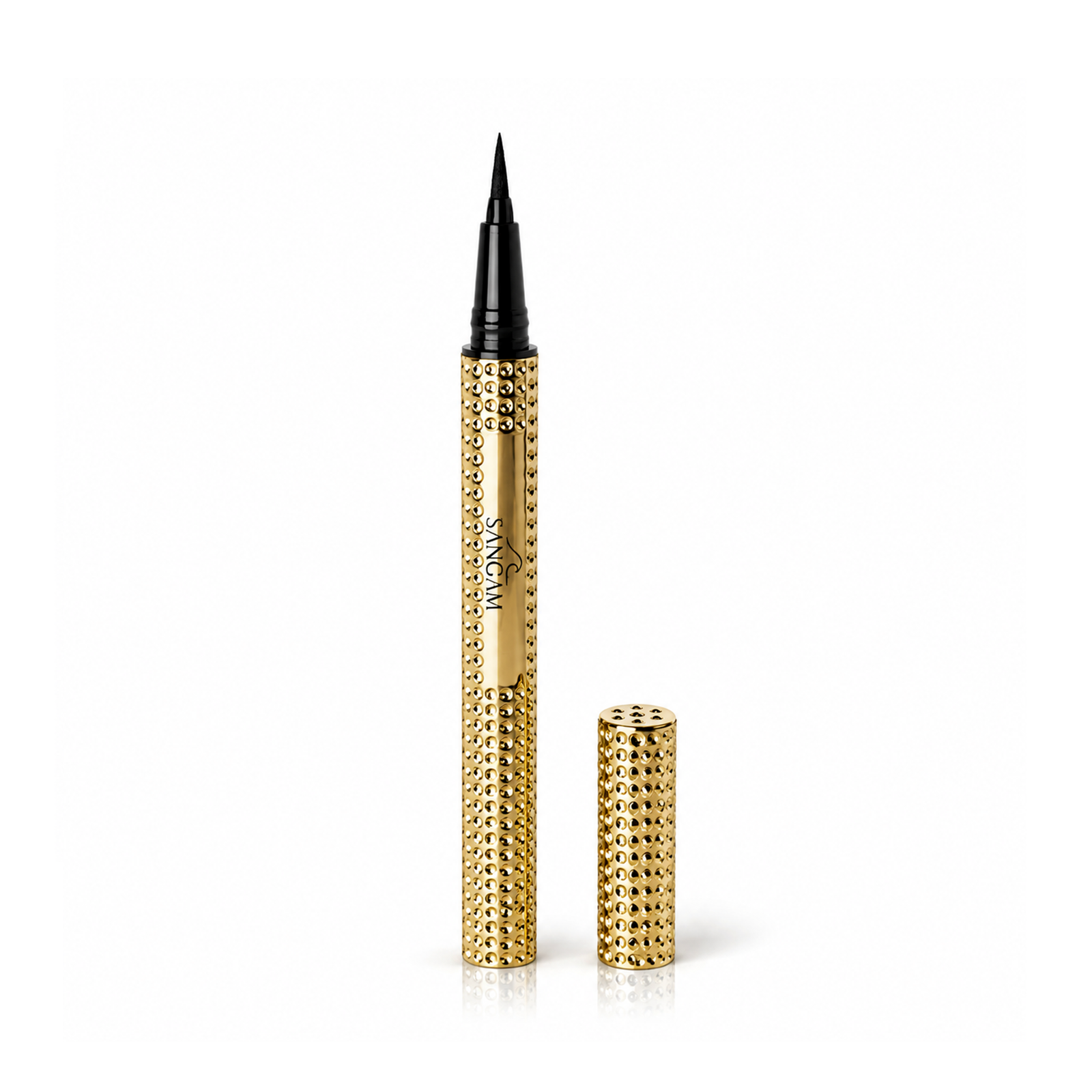 SANGAM Long Wear Waterproof Liquid Eyeliner EY09 with gold packaging and black precision tip