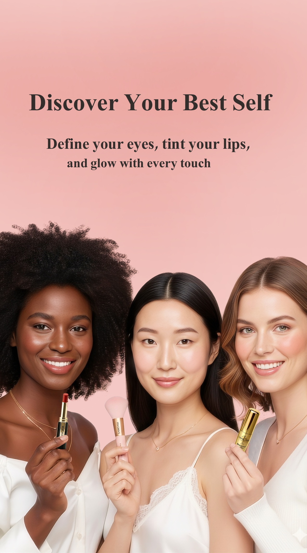 Luxury makeup collection mobile banner